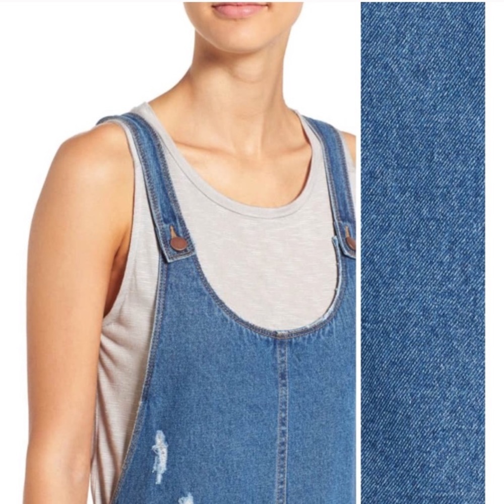 Denim Pinafore Dress - Picture 4 of 8